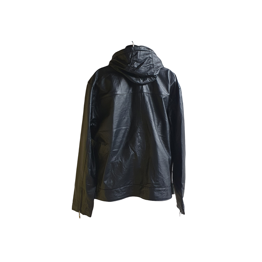Jacket de Cuero con Capucha para Hombre | 100% Cuero Bovino en modayestilocr en Costa Rica