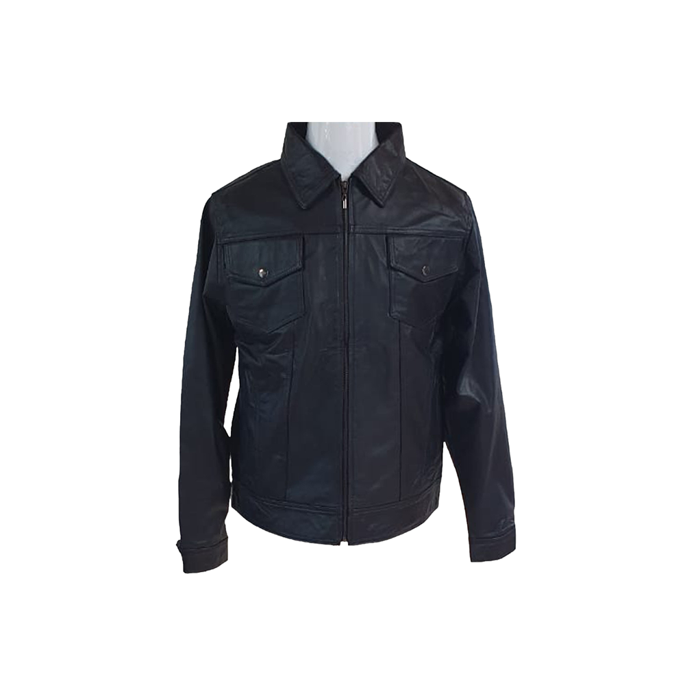 Jacket de Cuero Clásica Negra para Hombre | 100% Cuero Bovino