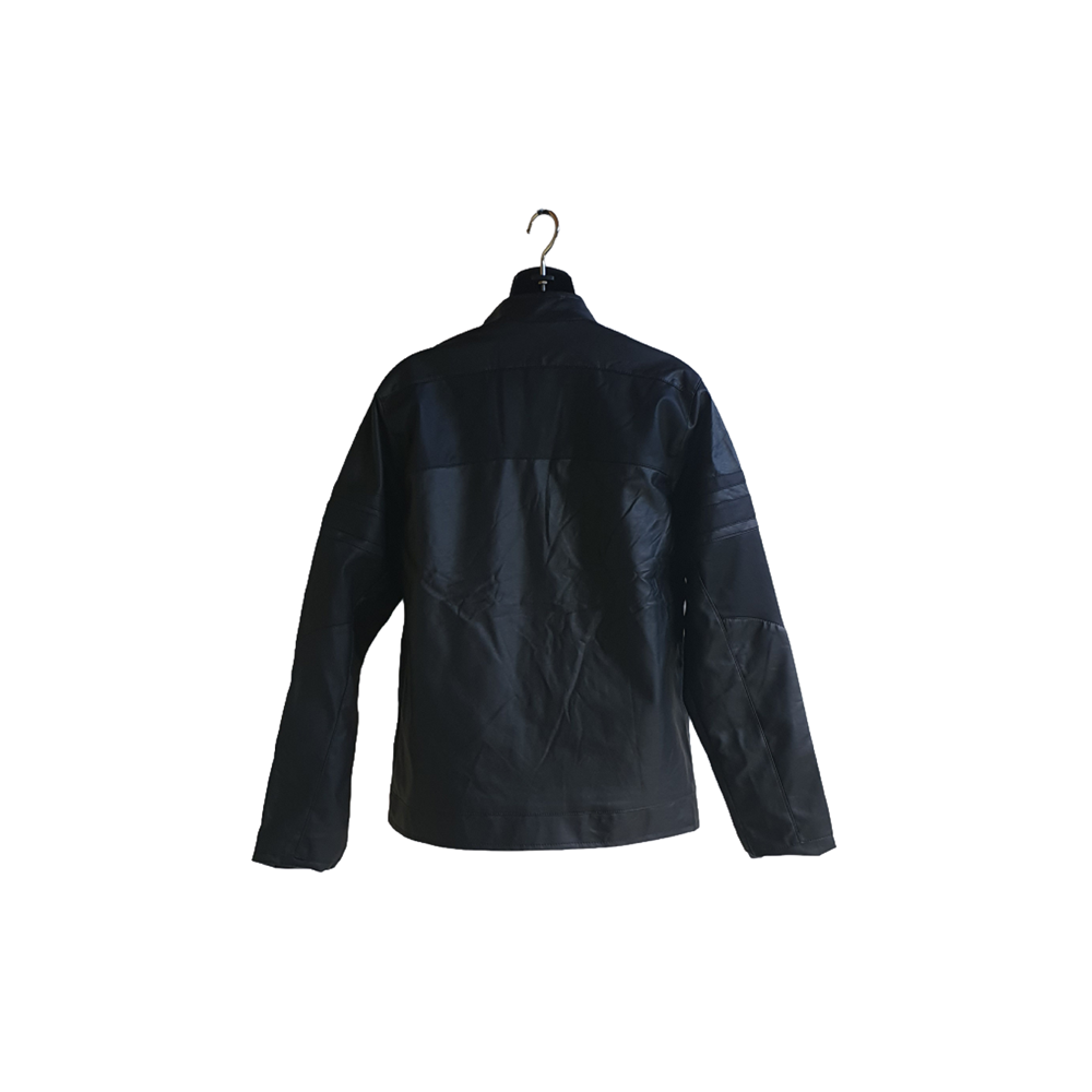 Jacket de Cuero Sintético Negra para Hombre | Estilo Casual en modayestilocr en Costa Rica