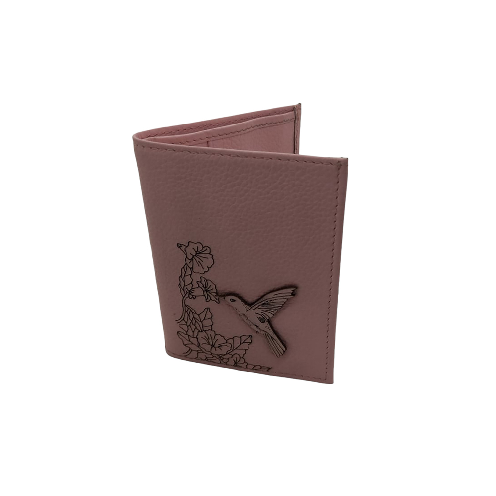 Billetera de Cuero para Mujer Rosada